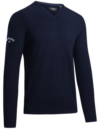 Callaway V-Neck Merino herr tröja, dark navy