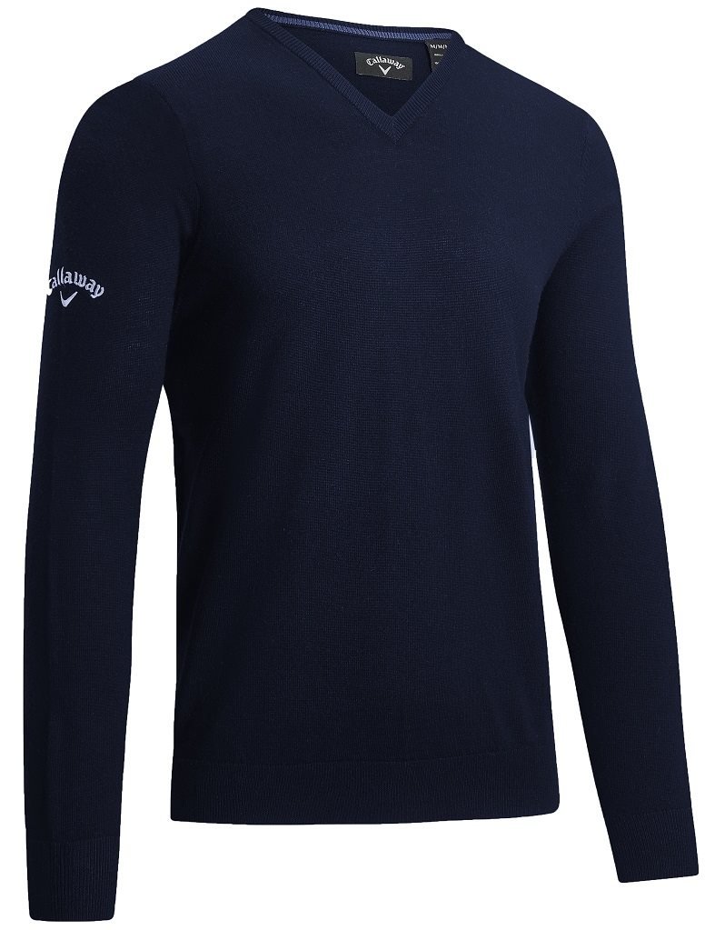 Callaway V-Neck Merino herr tröja, dark navy