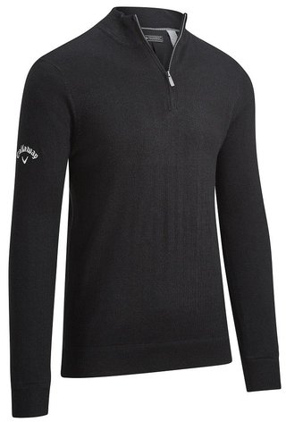 Callaway Windstropper 1/4 Zipped herr tröja, black INK