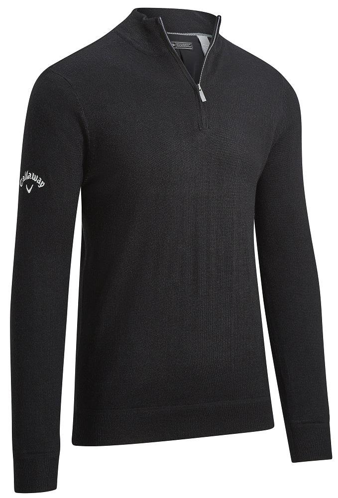 Callaway Windstropper 1/4 Zipped herr tröja, black INK