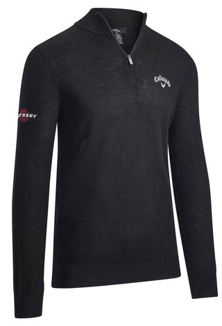 Callaway 1/4 Blended Merino herr tröja, black ink