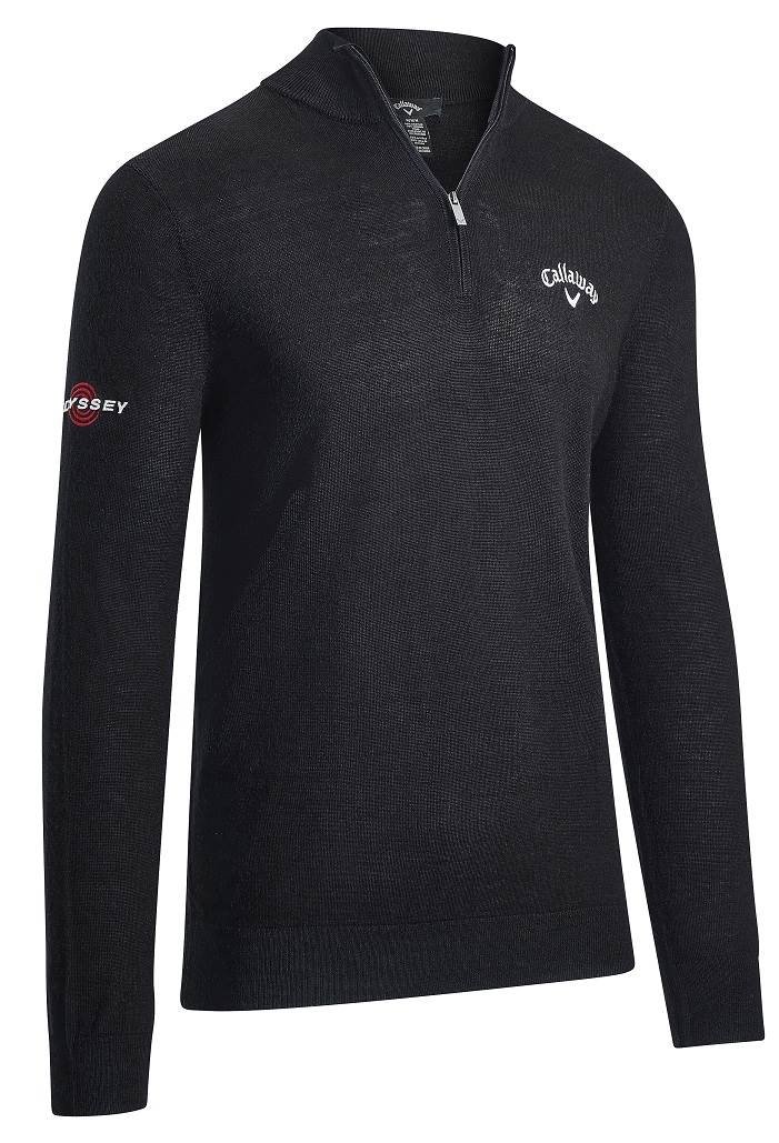 Callaway 1/4 Blended Merino herr tröja, black ink
