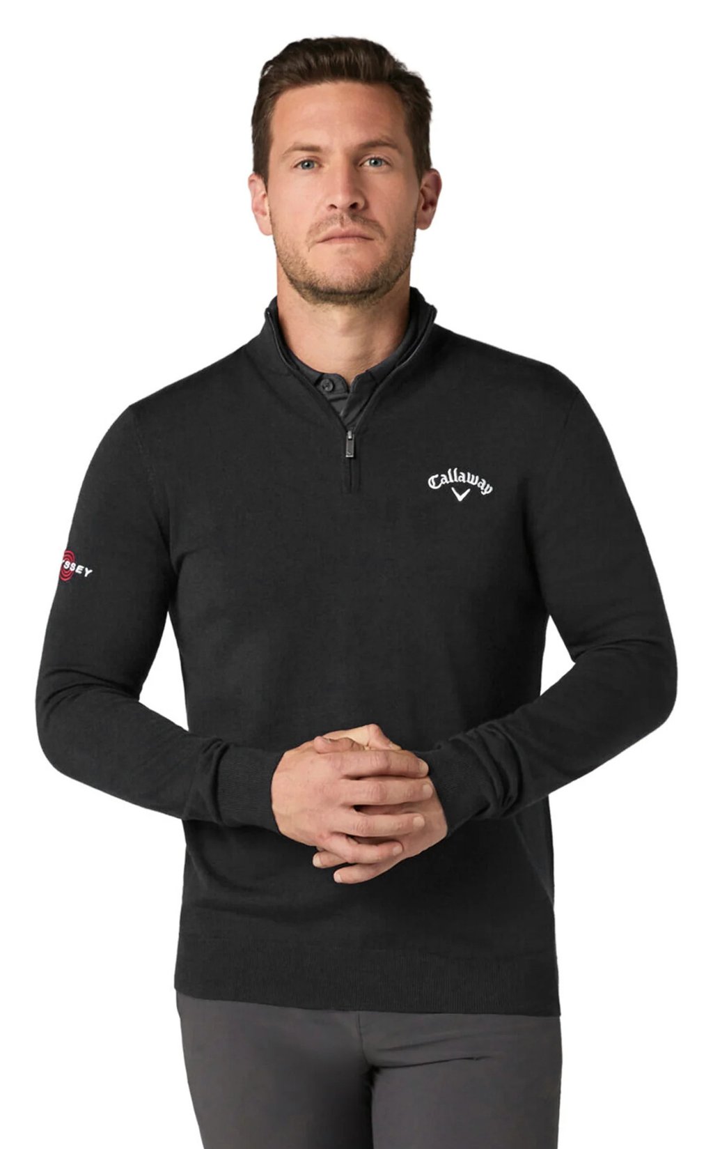 Callaway 1/4 Blended Merino herr tröja, black ink