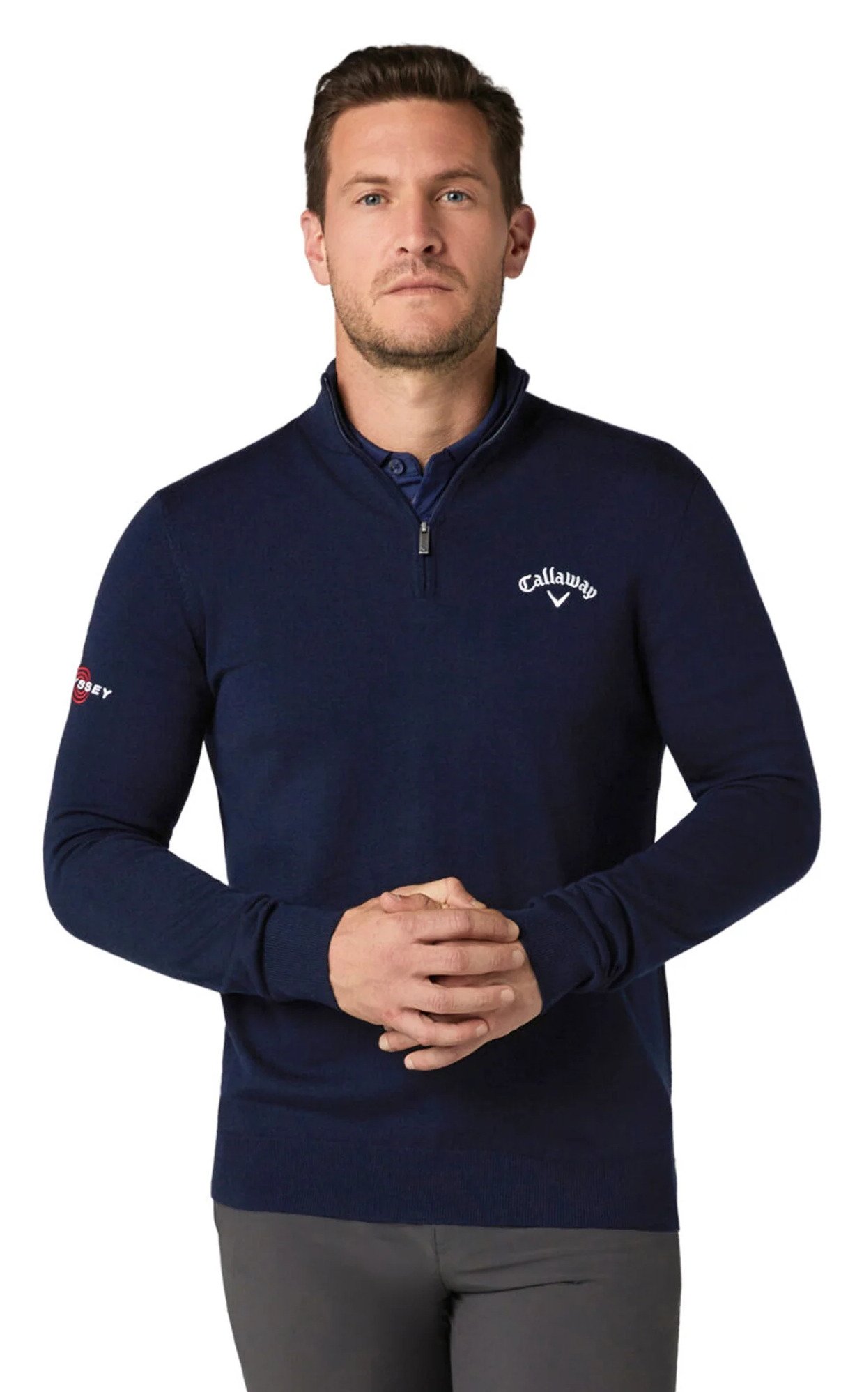 Callaway 1/4 Blended Merino herr tröja, navy blue