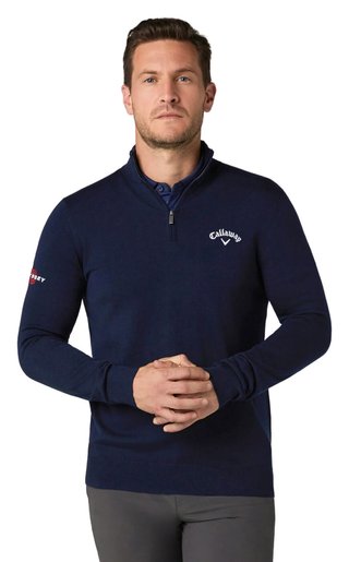 Callaway 1/4 Blended Merino herr tröja, navy blue