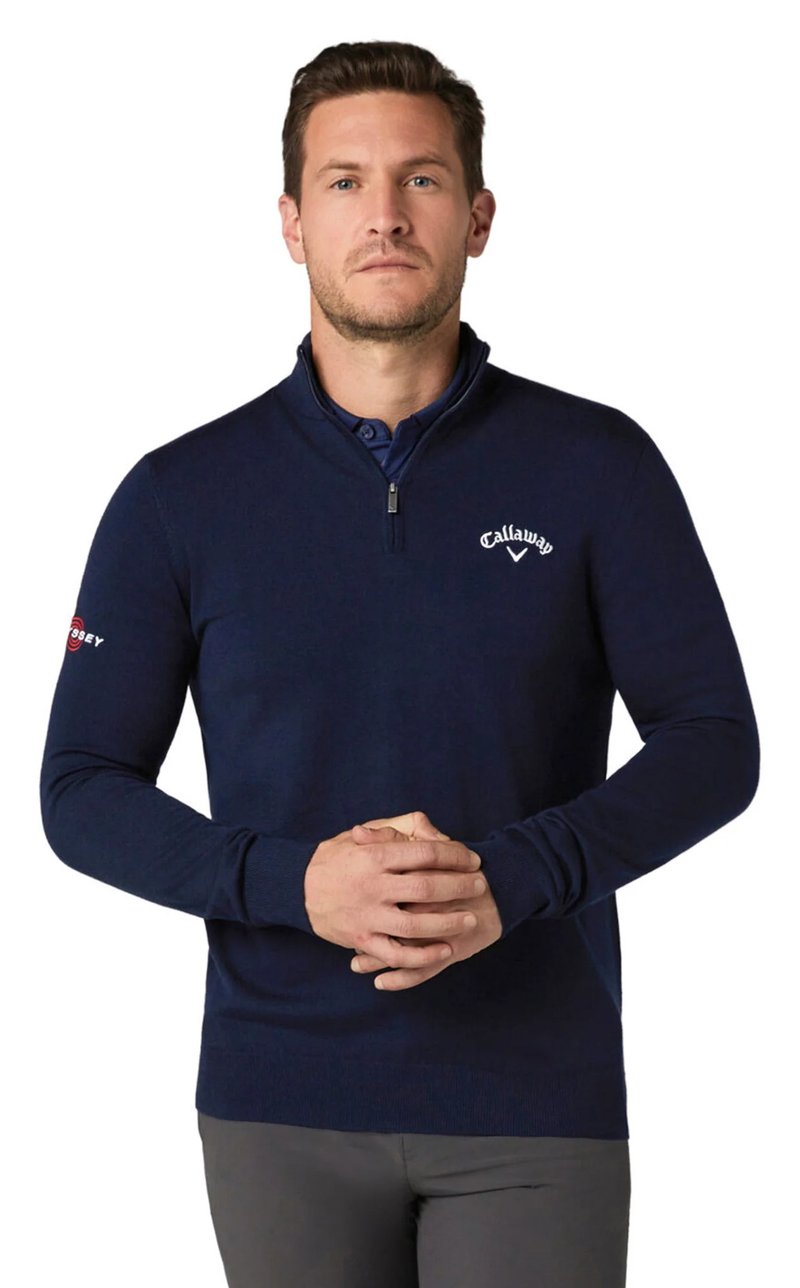 Callaway 1/4 Blended Merino herr tröja, navy blue