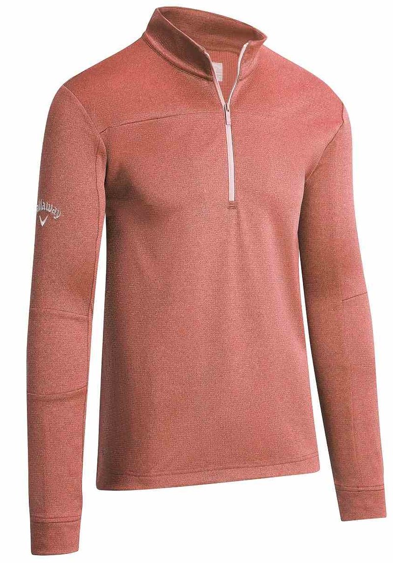 Callaway Pieced Waffle 1/4 Zip herr sweatshirt, dubarry heather