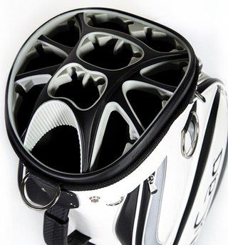 JuCad Pro cart bag, vit/svart
