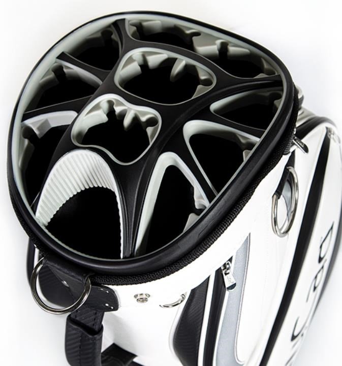 JuCad Pro cart bag, vit/svart