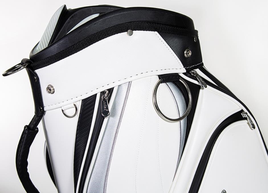 JuCad Pro cart bag, vit/svart