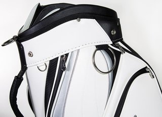 JuCad Pro cart bag, vit/svart