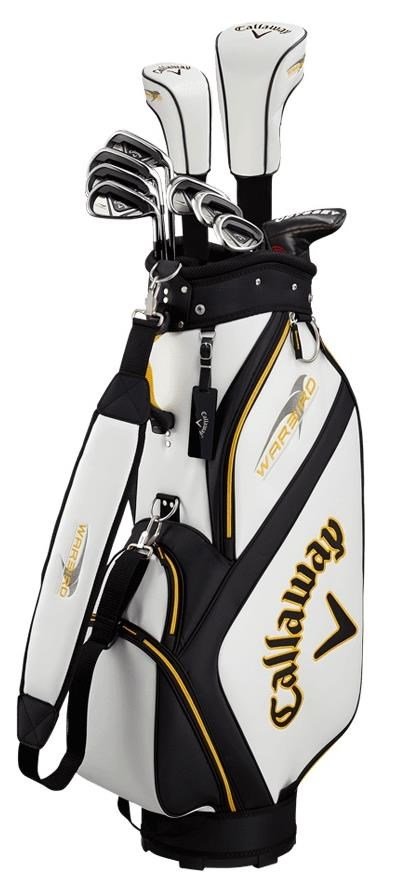 Callaway Warbird 21 herr golfset, stål, +cart bag, vit