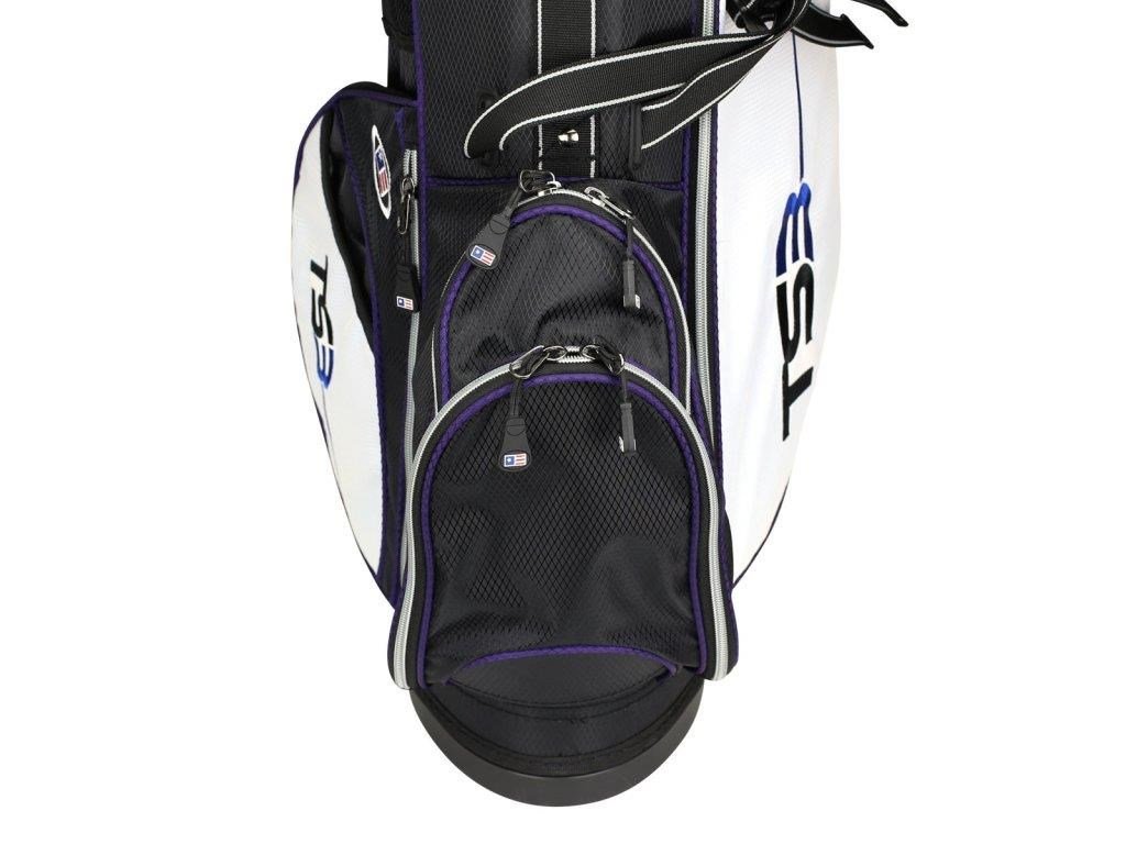 U.S. Kids Golf TS3-54 (137cm) v10 junior golfset, grafit, svart/vit/lila + stand bag