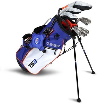 U.S. Kids Golf TS3-51 (130cm) V15 10-Club junior golfset, grafit + stand bag, royal/vit/orange