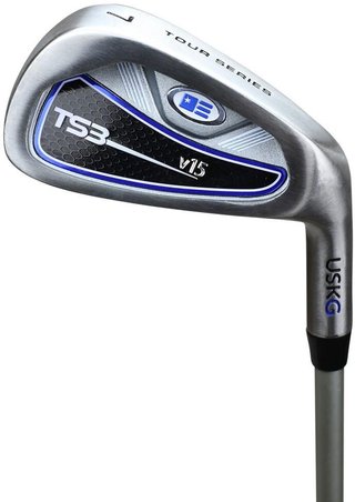 U.S. Kids Golf TS3-51 (130cm) V15 10-Club junior golfset, grafit + stand bag, royal/vit/orange