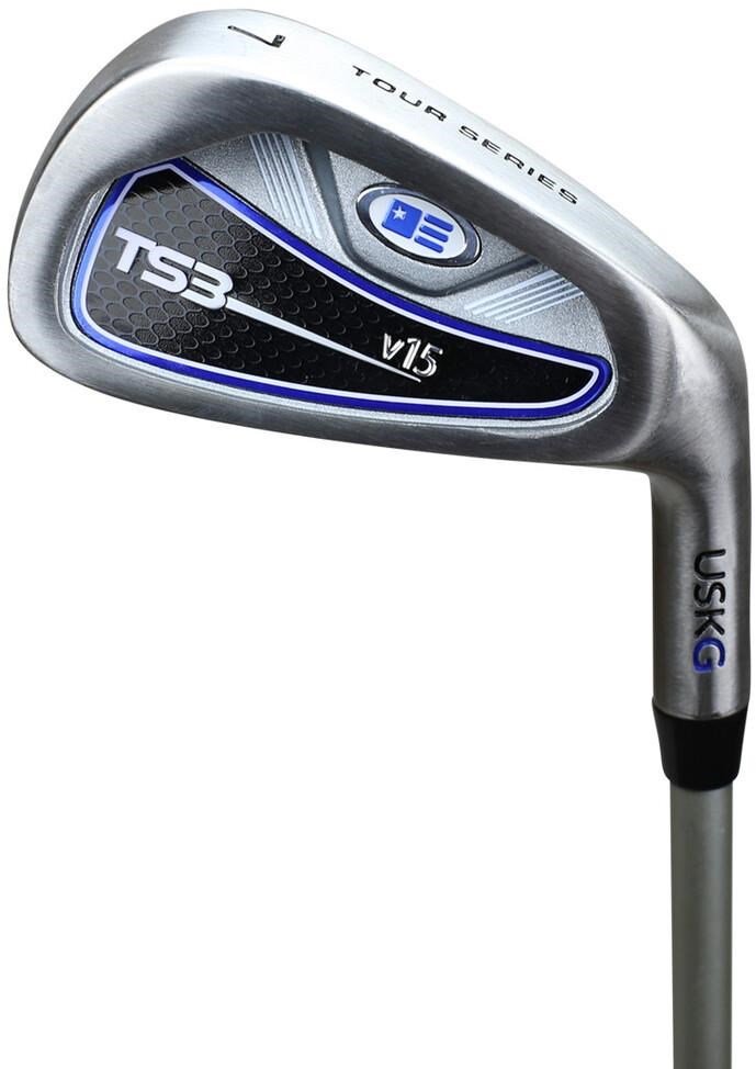 U.S. Kids Golf TS3-51 (130cm) V15 10-Club junior golfset, grafit + stand bag, royal/vit/orange