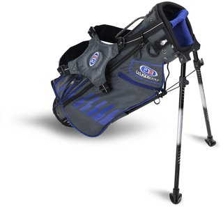 U.S. Kids Golf UL45 (114cm) WT25-s junior stand bag 2022, grå/blå, 23"