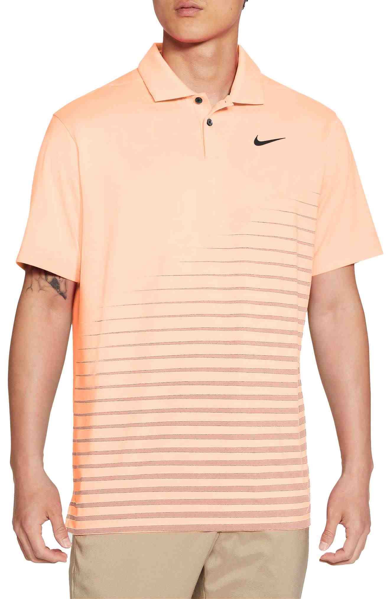 Nike Dry Vapor Stripe Graphic herr polo, crimson tint