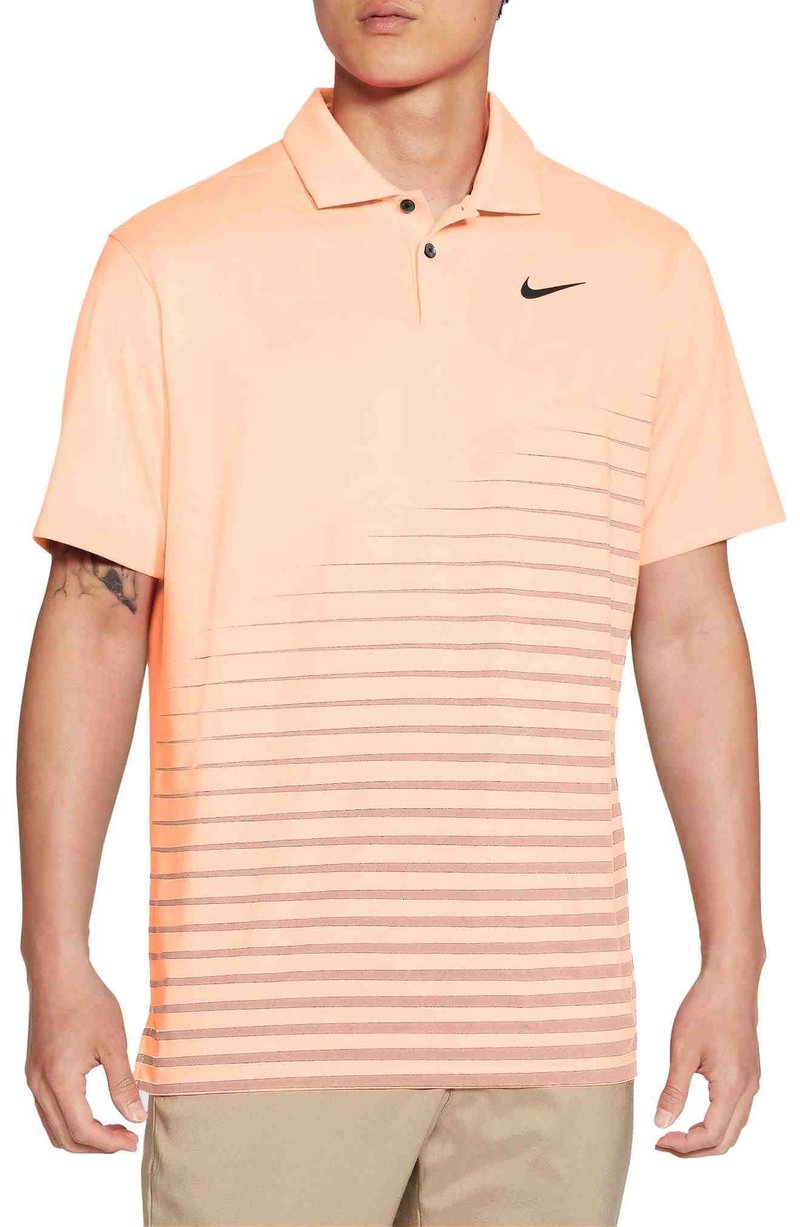 Nike Dry Vapor Stripe Graphic herr polo, crimson tint