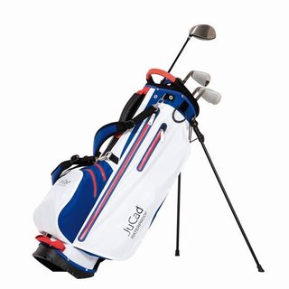 JuCad Waterproof 2in1 stand bag, blå/vit/röd