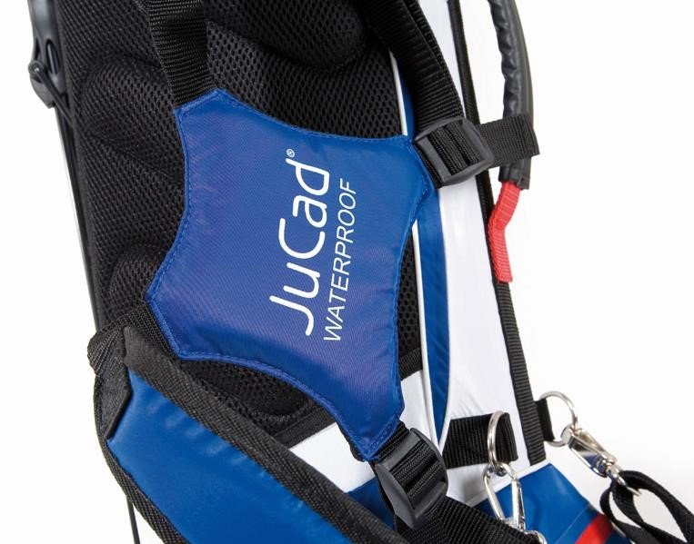 JuCad Waterproof 2in1 stand bag, blå/vit/röd