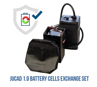 JuCad 1.0 Powerpack ersättningskit utan styrenhet för montering inkl. litet batterifodral och lock
