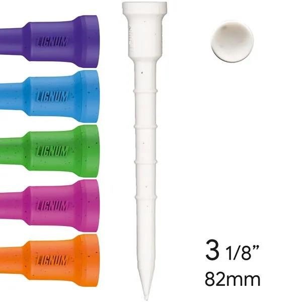 Lignum Lignum Tee 82mm (3 1/8") 12-pack neon mix