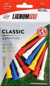 Lignum Tee 62mm (2 1/2") 12-pack, colour mix