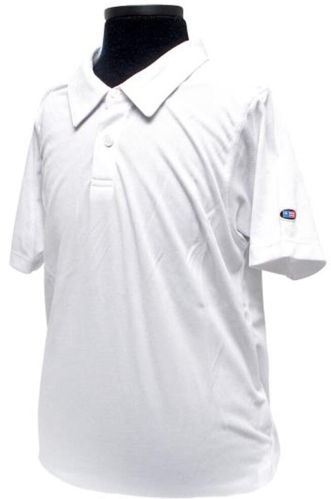 U.S. Kids Golf Tech Lisle junior polo, vit