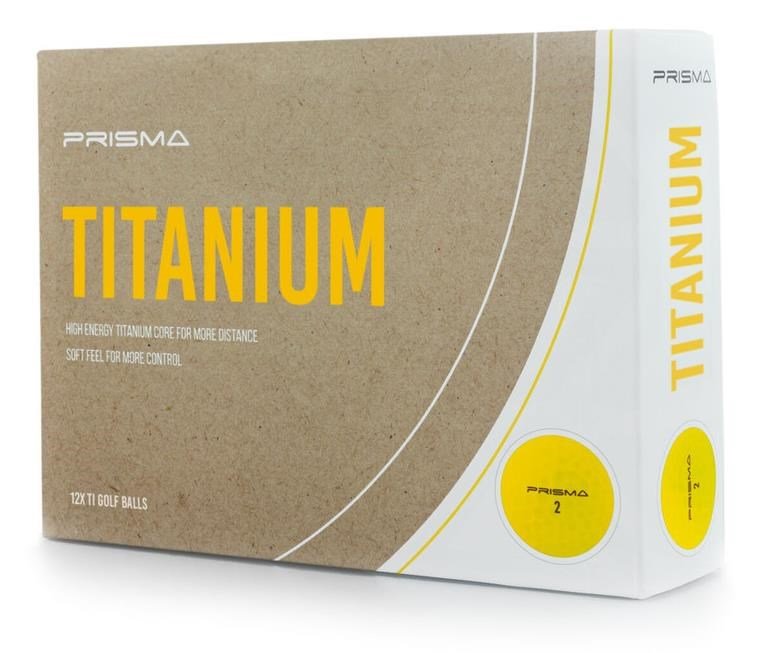 Masters Prisma Titanium golfbollar, gula