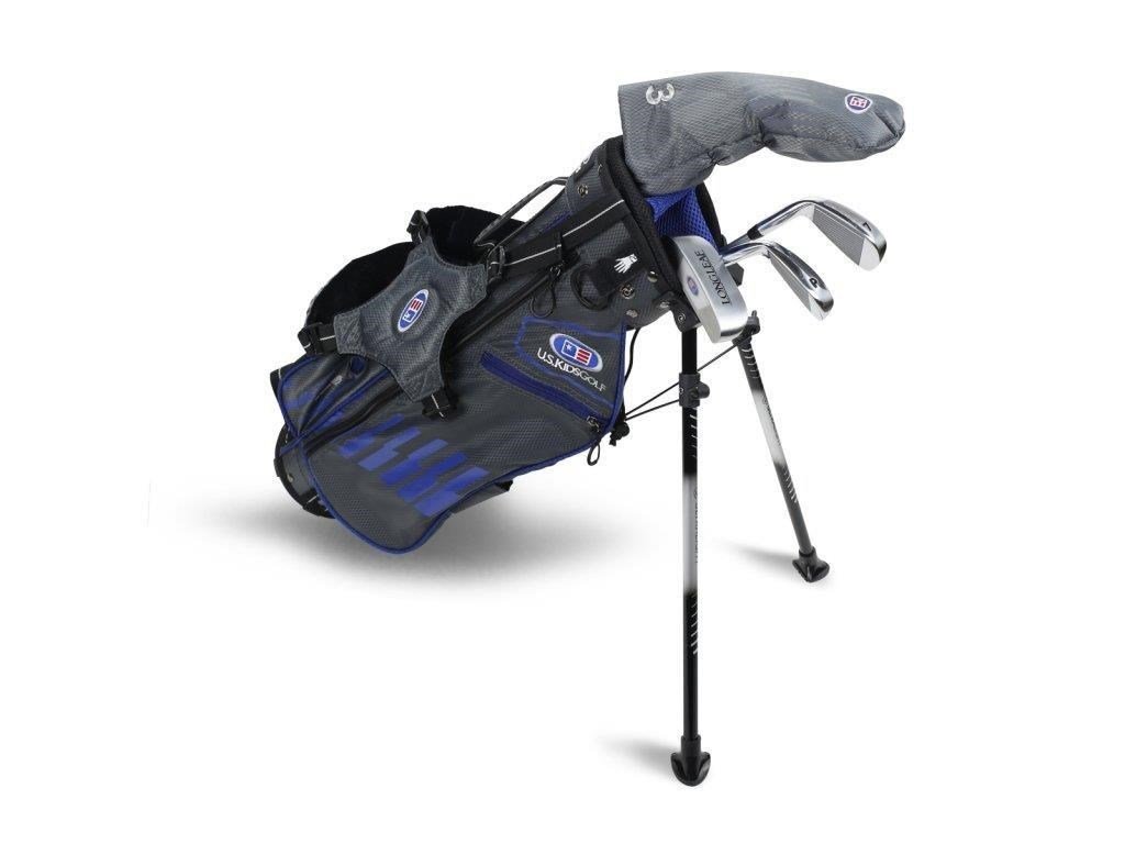 U.S. Kids Golf UL45 (114cm) WT25-s 4-Club junior golfset 2022, grafit + stand bag, grå/blå