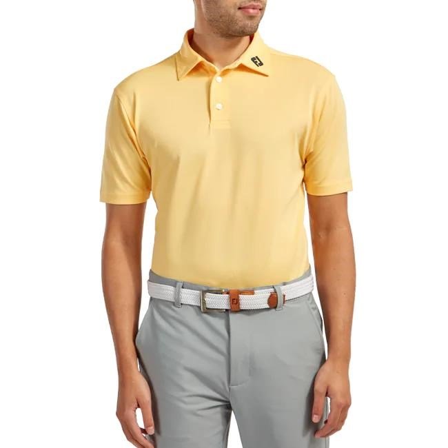 FootJoy Stretch Pique Solid herr polo, gul