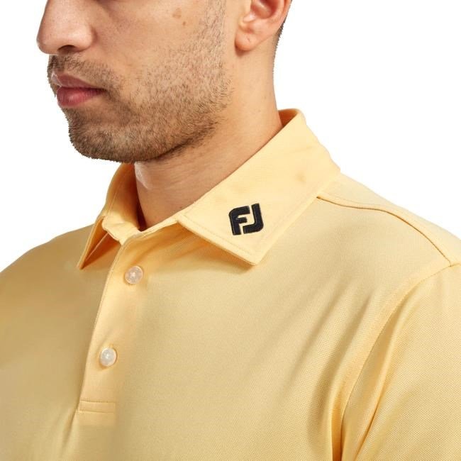 FootJoy Stretch Pique Solid herr polo, gul
