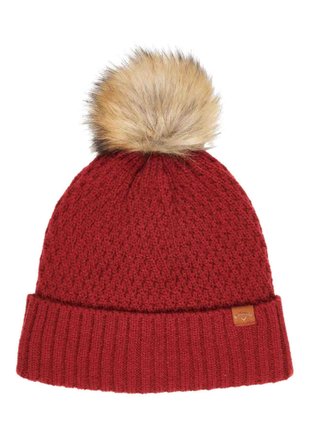 Callaway Pom Pom Beanie dam vintermössa, röd
