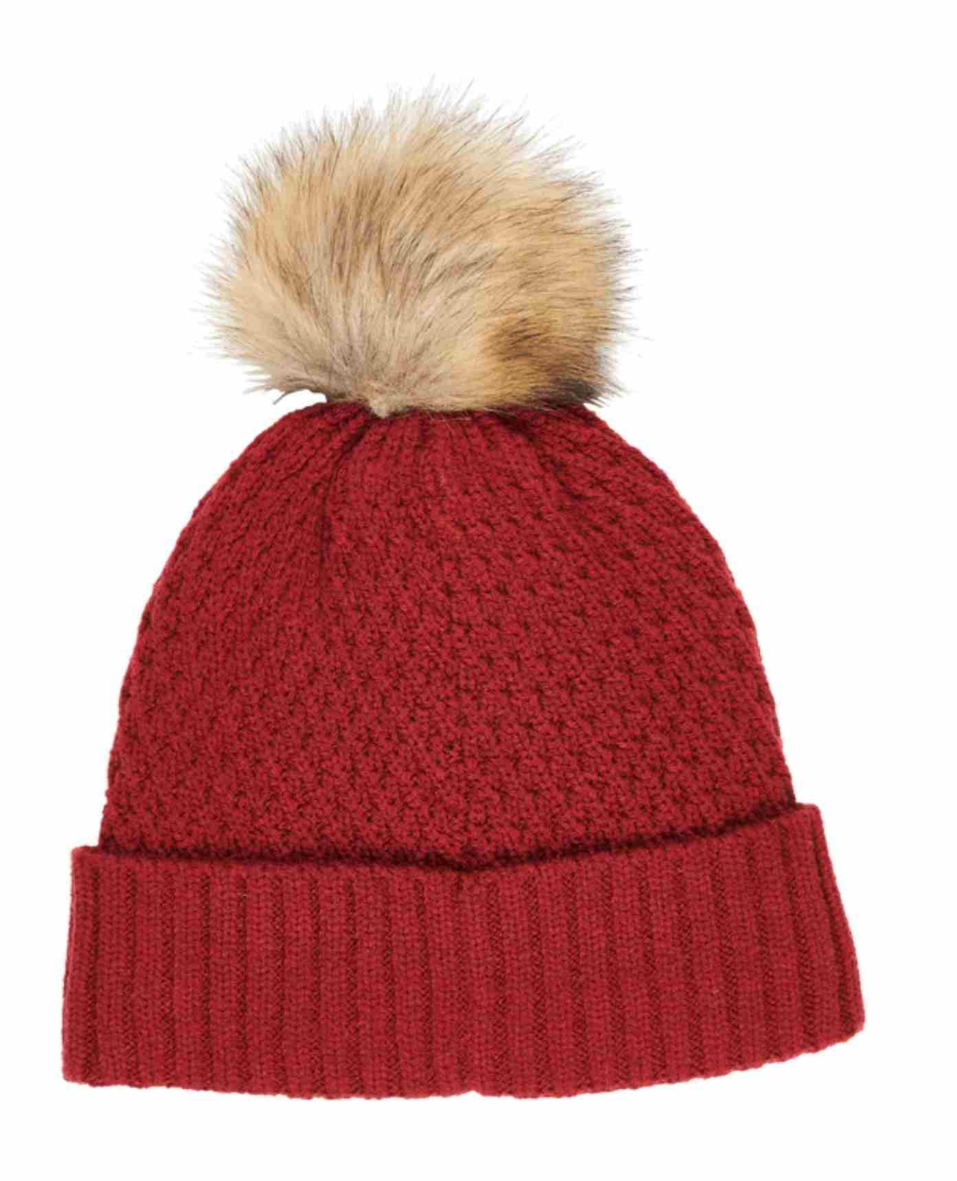 Callaway Pom Pom Beanie dam vintermössa, röd