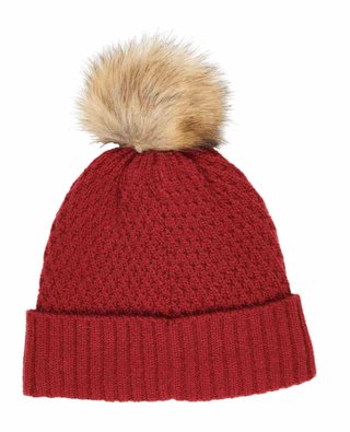Callaway Pom Pom Beanie dam vintermössa, röd