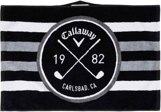 Callaway Cart golfhandduk, 40x60 cm, svart/vit