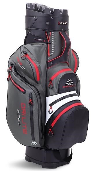 Big Max Dri Lite Silencio 2 Organizer cart bag, charcoal/white/black/red
