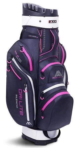 Big Max Dri Lite Silencio 2 Organizer cart bag, steel blue/silver/fuchsia