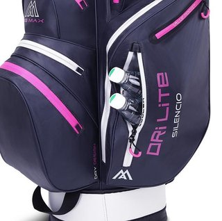 Big Max Dri Lite Silencio 2 Organizer cart bag, steel blue/silver/fuchsia
