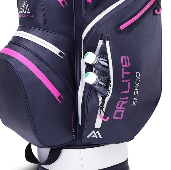 Big Max Dri Lite Silencio 2 Organizer cart bag, steel blue/silver/fuchsia