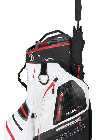 Big Max Dri Lite V-4 Organizer cart bag, svart/vit/röd