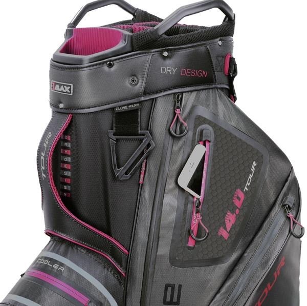 Big Max Dri Lite Tour cart bag, black/charcoal/merlot