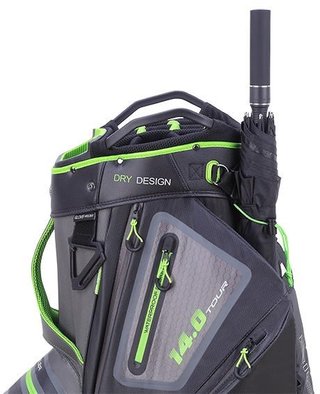 Big Max Dri Lite Tour cart bag, charcoal/black/lime
