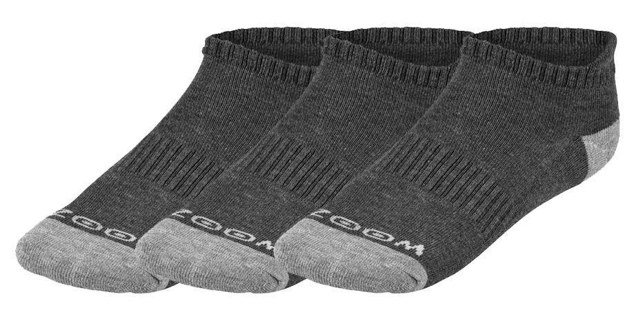 Zoom Ankle damstrumpor (3 par), charcoal/silver