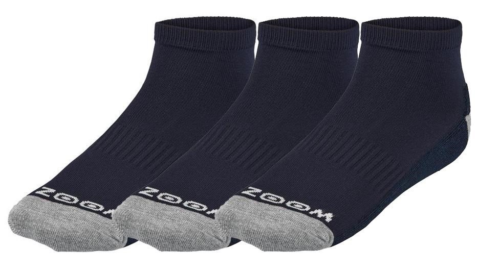 Zoom Ankle damstrumpor (3 par), navy/silver
