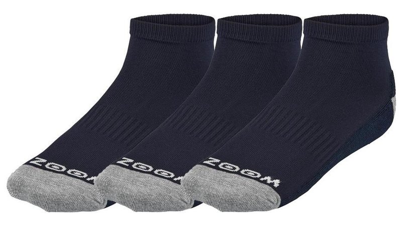 Zoom Ankle damstrumpor (3 par), navy/silver
