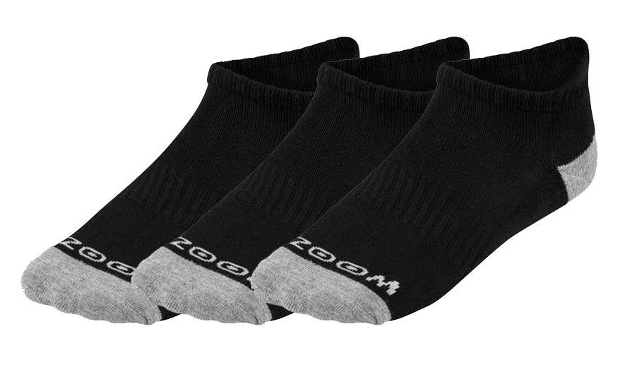 Zoom Ankle damstrumpor (3 par), svart/silver
