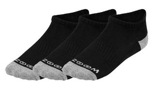 Zoom Ankle damstrumpor (3 par), svart/silver