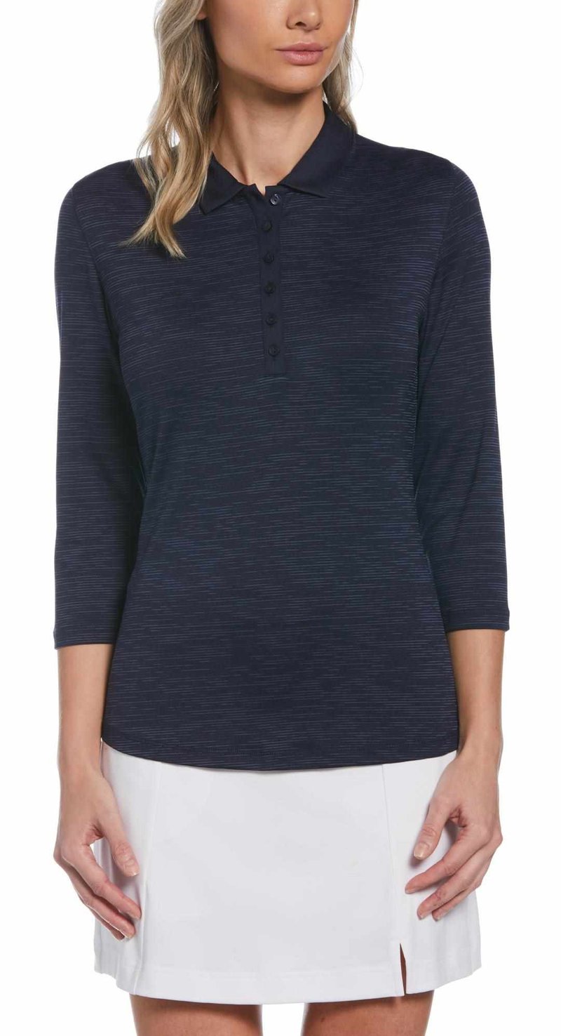 Callaway 3/4-Sleeve Swing Tech dam polo, peacoat